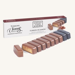 Torrons Vicens Torrone di prosciutto spagnolo (turrón de jamón), barretta